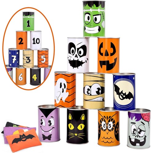 Halloween dosenwerfen spielset - dosenwerfen,