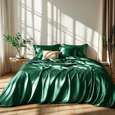 Satin bettwäsche set 135x200 - satin,