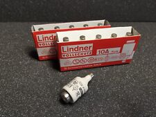 10 Stück LINDNER 10A flink 500V  D Schmelzeinsätze Schmelzsicherung Porzellan