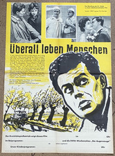 DDR Kino-Plakat Progress Film 1961 - Überall leben Menschen (Lauenroth) 57x40 cm
