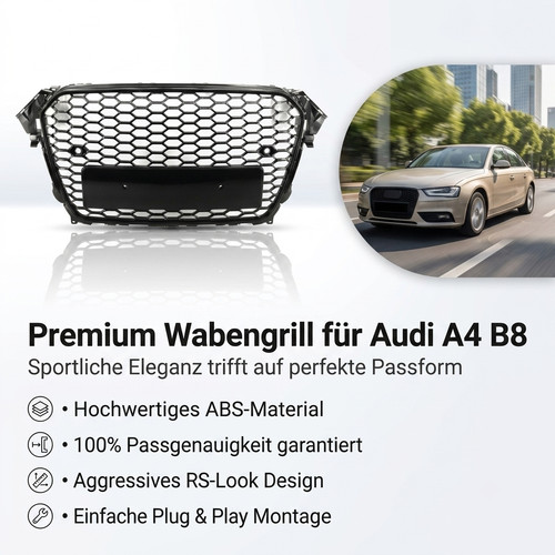 Schwarz wabengrill frontgrill - schwarz,