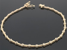 ARMBAND AUS 375/- GELBGOLD MIT BRILLANTEN  (GES. CA. 0,45 CT.) SCHMUCKJAGD