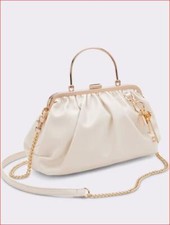 Tasche weiß 28 x 21 x 6 cm HEINE Damen Tasche Ketten-Details UVP: 69,99€ E15