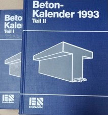 Beton-Kalender 1993 (Band I+II) - Taschenbuch für Beton-, Stahlbeton- und Spannb