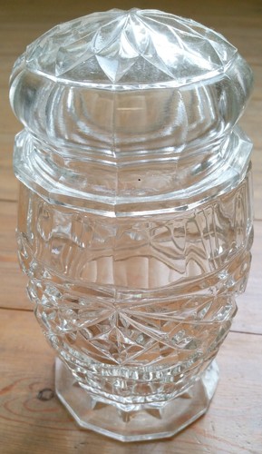 Vintage kristall topf mit - vintage,