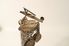 Alter Silberschmuck Fon Oberarm Flugzeug HN77 Old silver jewelry aeroplane avion