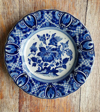 Wandteller, Delfts Blauw, handgemalt, Raam Ca. 28 cm