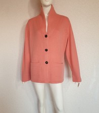 Longhin wunderschöne feminine dicke 100% Kaschmir Strickjacke Apricot Farbe