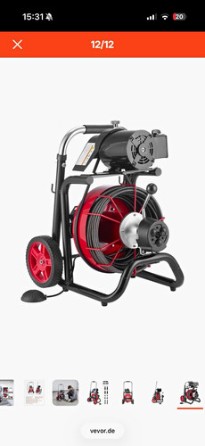 Vevor rohrreiniger 9001z 30 - vevor, rc-9001z