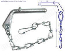 Vorsteckbolzen Bolzen Steckbolzen für Kipper Dreiseitenkipper mit Kette 14mm