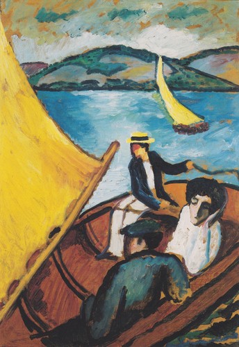 August macke segelboot auf - auf, dem