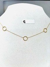 (G) Kette Collier Gold 375 9kt mit Ringen 42 - 45cm