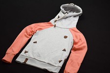 Naketano Pullover Sweat Shirt Sweater Kapuze Hoodie Lang Long Grau Grey Frauen S