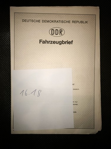 Golf ddr kfz brief - vw,