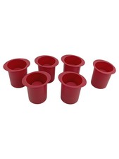 TCHIBO Backformen Silikon Rot 6er Set Muffins Cupcakes Zylindrisch
