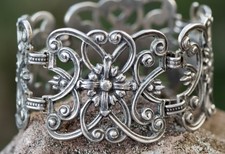 JUGENDSTIL BLACHIAN Jugendstil Armband Silber ca. 55 g massiv signiert BAS 835