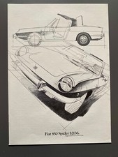 Fiat 850 Spider Oldtimer Original 1969 Vintage Advert Werbung Reklame