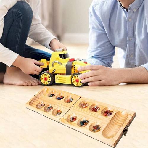 Mancala brettspiel aus holz - mancala,