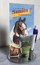 Bilderhalter mit Schreibgeräte-Halter Metall und Plexiglas