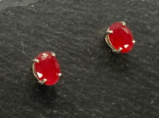 Rubin Ohrstecker 925er Silber