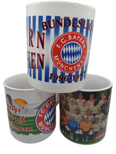 3 x Vintage FC BAYERN MÜNCHEN Tassen Fantassen Sammler