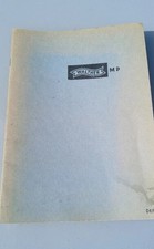 WALTHER MP  Bedienungsanleitung Maschinenpistole Erstausgabe 1963 RAR