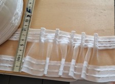 Smokband Gardinenband Kräuselband transparent 8,5 cm breit Faltenband