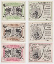 3 Banknoten 10 bis 50 Heller