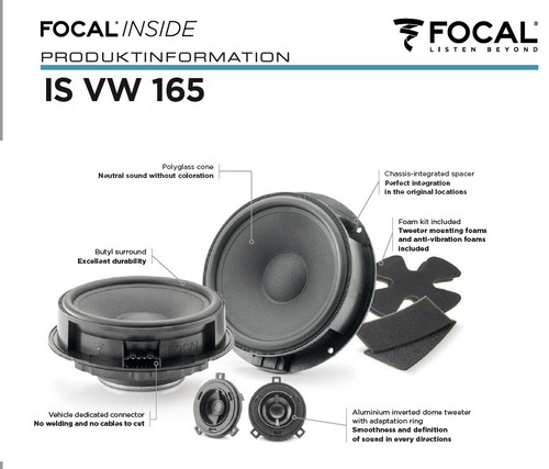 Focal isvw165 inside cm - focal, 16,5