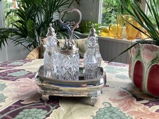 Antikes Menage Set. 7– teilig. Sterling Silber, London 1807