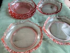 6 Vintage Pressglas Schalen