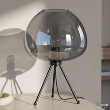 Tischleuchte ARA - Rauchglas /