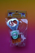 HEINEKEN Bier (Holland/Thailand)  Flaschenöffner / mit Magnet a.d. Rückseite NEU
