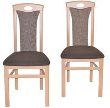 Esszimmerstühle 2er-Set, 4-Fuß-Stuhl (2Stück), Massivholzstuhl in 2Farben