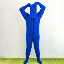 Blue catsuit thick fuzzy
