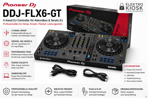 Pioneer ddj flx6 kanal - pioneer, 4-kanal