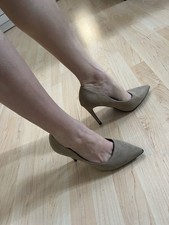 Pumps Beige Nude Spitz 38 Gebraucht High Heels Damen Schuhe