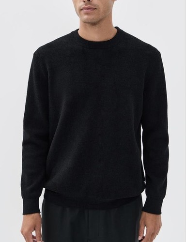 Men closed sweater - closed, black