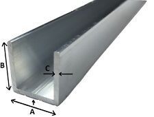 Alu U-Profil Länge: 0,5- 2 m Aluminium Aluprofil U Profil für Spanplatte