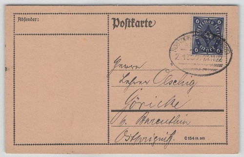 Deutsches reich postkarte - reich,