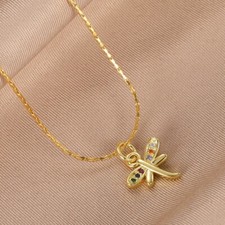 Halskette Damenkette Frauenkette Libelle Dragonfly Natur Tierliebhaber Geschenk