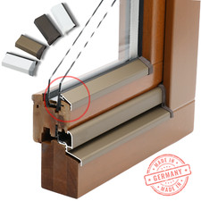 Flügelabdeckprofil Aluminium Wetterschenkel für Holzfenster Bronze Alu