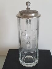 Freimaurer Bierkrug Grossloge A. F. u. A. M. Deutschland Glas Zinn Sahm um 1950