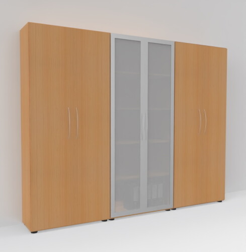 Büro schrankwand 3tlg 240 cm - büro, 3tlg.