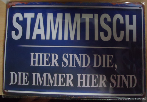 Stammtisch retro blechschild - retro,