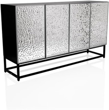 hjh LIVING Kommode Schrank METALLIO Aufbewahrung MDF laminiert