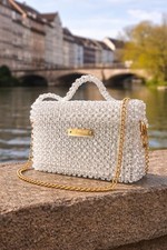 Handtasche Damen Perlentasche