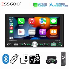 Doppel 2 DIN Autoradio Android Auto 7" Wireless Apple Carplay USB Bluetooth AUX