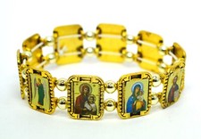 Armband 10 kleine Ikonen Messing браслет 10 икон латунь освящен 17x1,7x0,3 cm