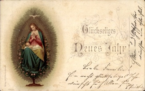 Präge litho glückwunsch - präge,